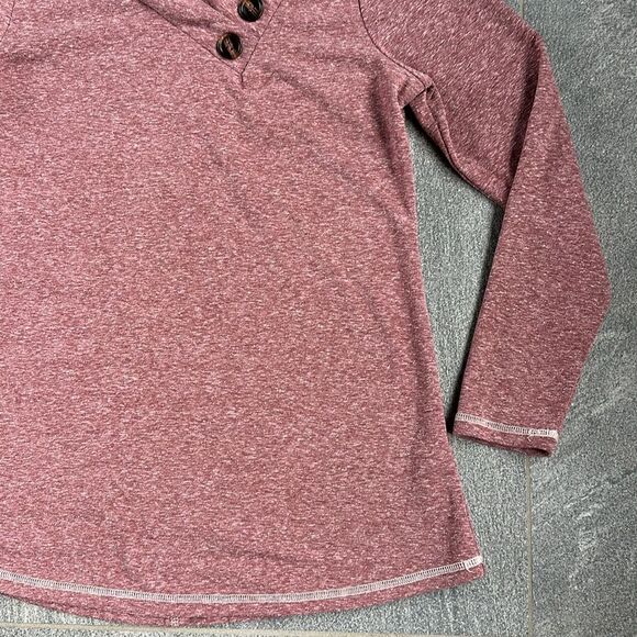 EUC Soft Surroundings Brinley Cowl Mock Neck Oversized Tunic Top Heather Pink XS - Picture 5 of 15